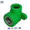 Accessori per tubi presa per stampaggio ad iniezione di colore verde con inserto in ottone