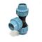 Raccordi a compressione HDPE blu ISO14001 Accoppiamento per tubo in polietilene